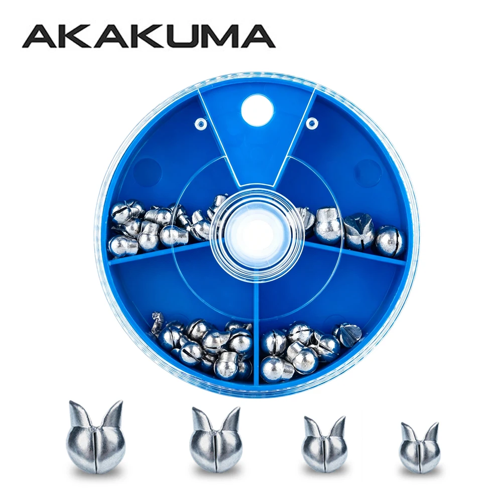 Removable Duckbill Split Shot Fishing Weights Sinker Assortment Box 0.5g-2.5g Lead Bottom Gear Sea Tackle For Soft Baits