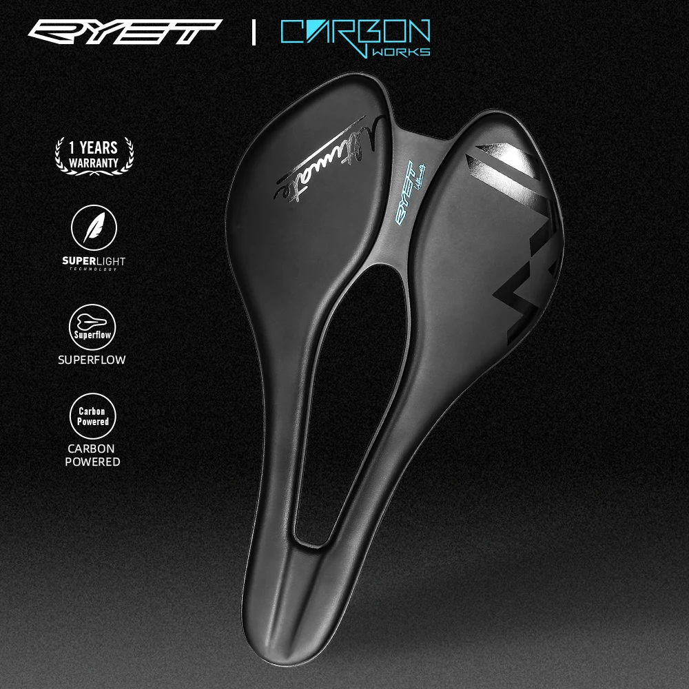 

Сверхлегкое карбоновое седло RYET 245x145 мм с 3D принтом EVA MTB, дорожное гравийное велосипедное сиденье, удобные аксессуары для велоспорта