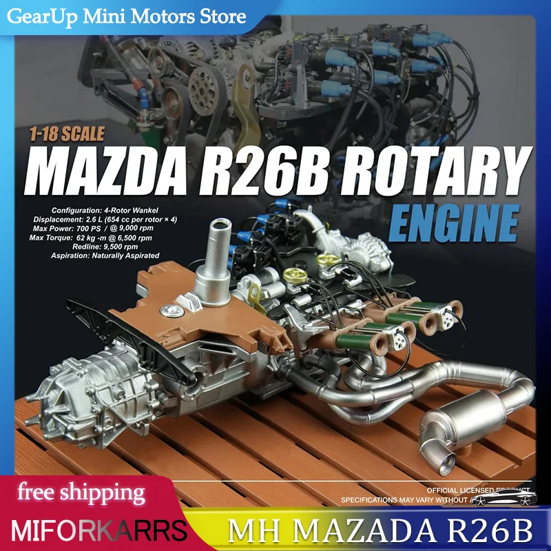

Motorhelix 1:18 Mazada R26b Rotray Martley Nilu27 V12 Engine Finished Model Exhibition Limited 787b Car Enthusiasts Toys Gift