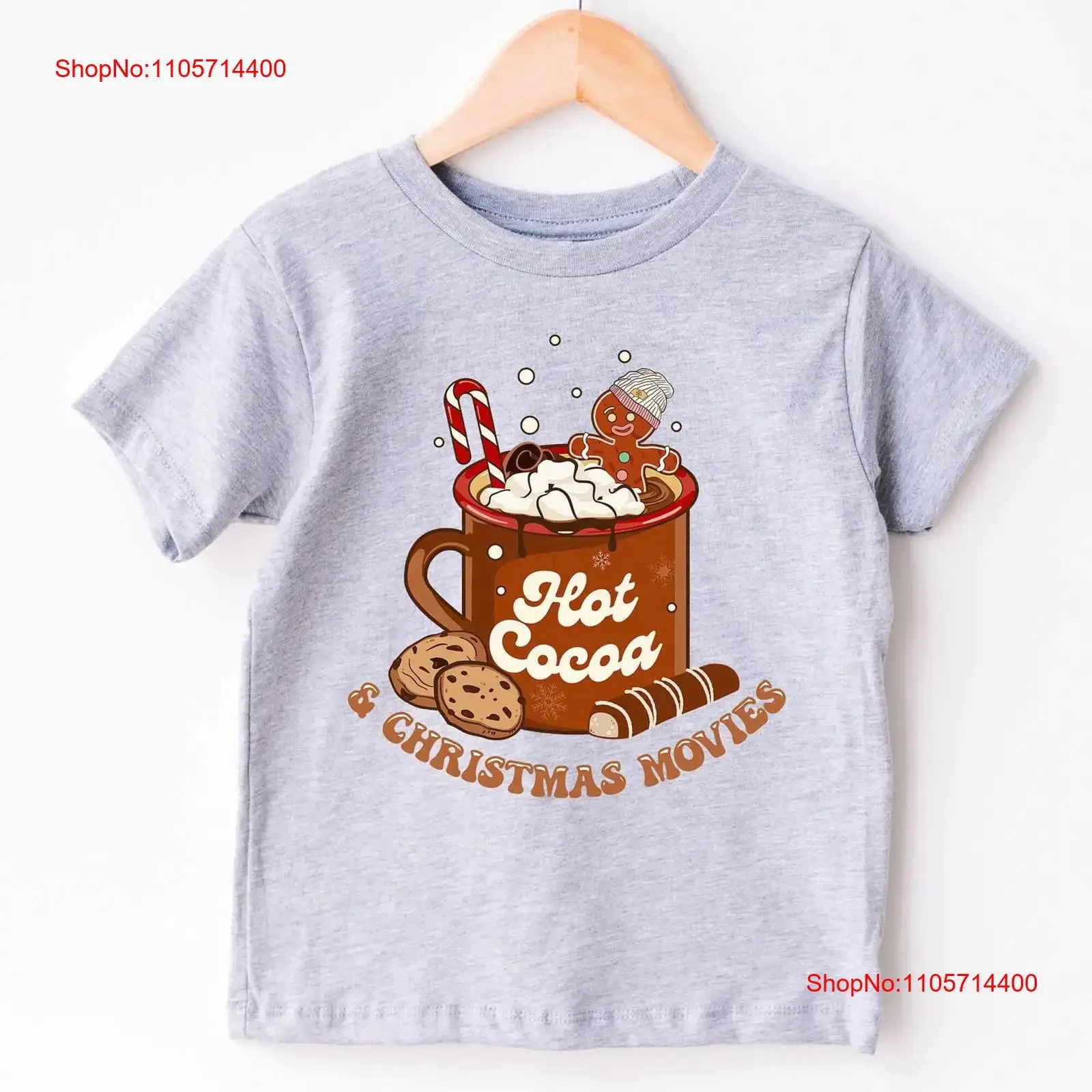 Hot Cocoa Movies Toddler T Shirt Christmas Season Cute Holiday Girls Youth Santa Retro Boho Vintage Bodysuit vintage Washed