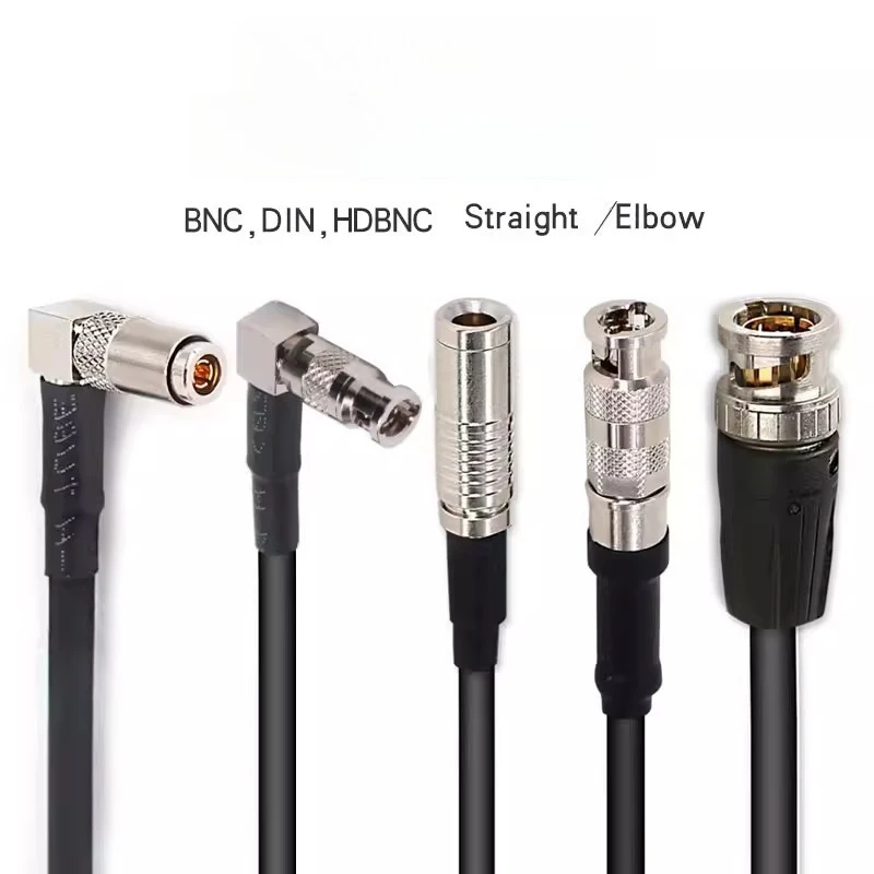CoaXPress Cable BNC to DIN Right Angle CXP6 CXP12 Compatible for Hikvision Huaray ECO Camera High Flex Imported Material