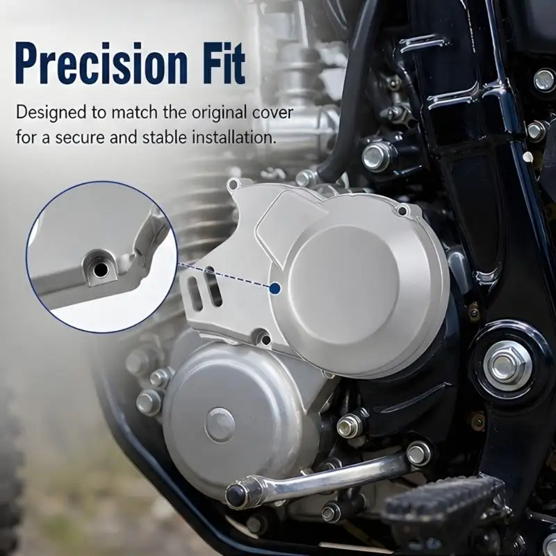 M76E Silberne linke Motorgehäuseabdeckung für Motorradservice und -reparatur – Detail 9