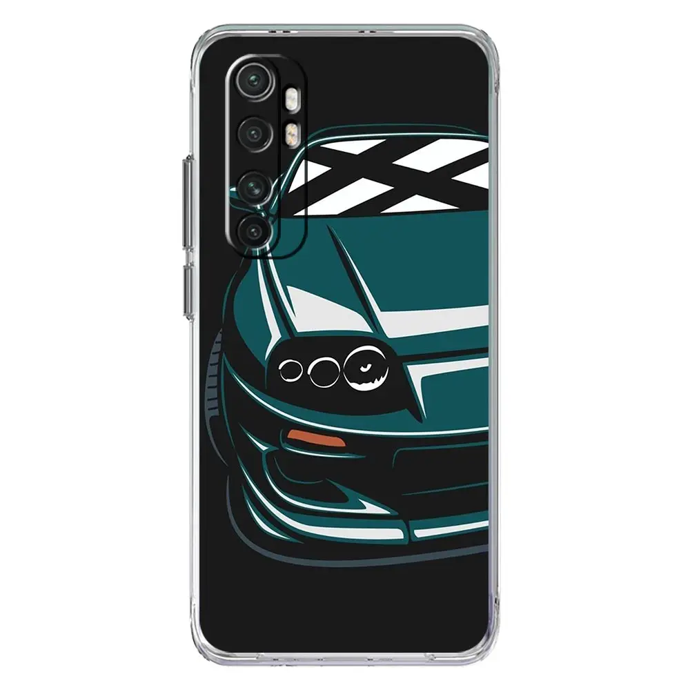 Phone Case For Xiaomi Poco X6 X5 NFC X3 F6 F5 Pro F4 F3 M3 14 13T 12T 12 13 Lite 11 Mi 5G Clear Cover JDM Type R Civic Sport Car