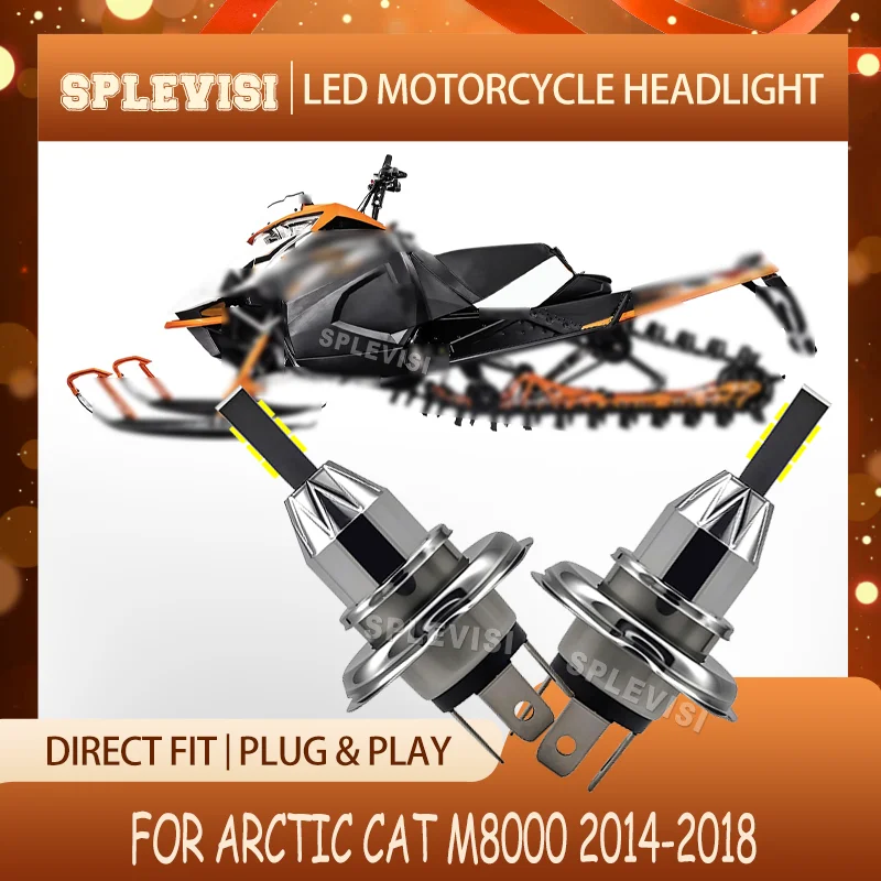 

H4 LED Headlight for Your MotorBike Motorcycle Headlamp Bulb Waterproof For Arctic Cat M8000 2014 2015 2016 2017 2018