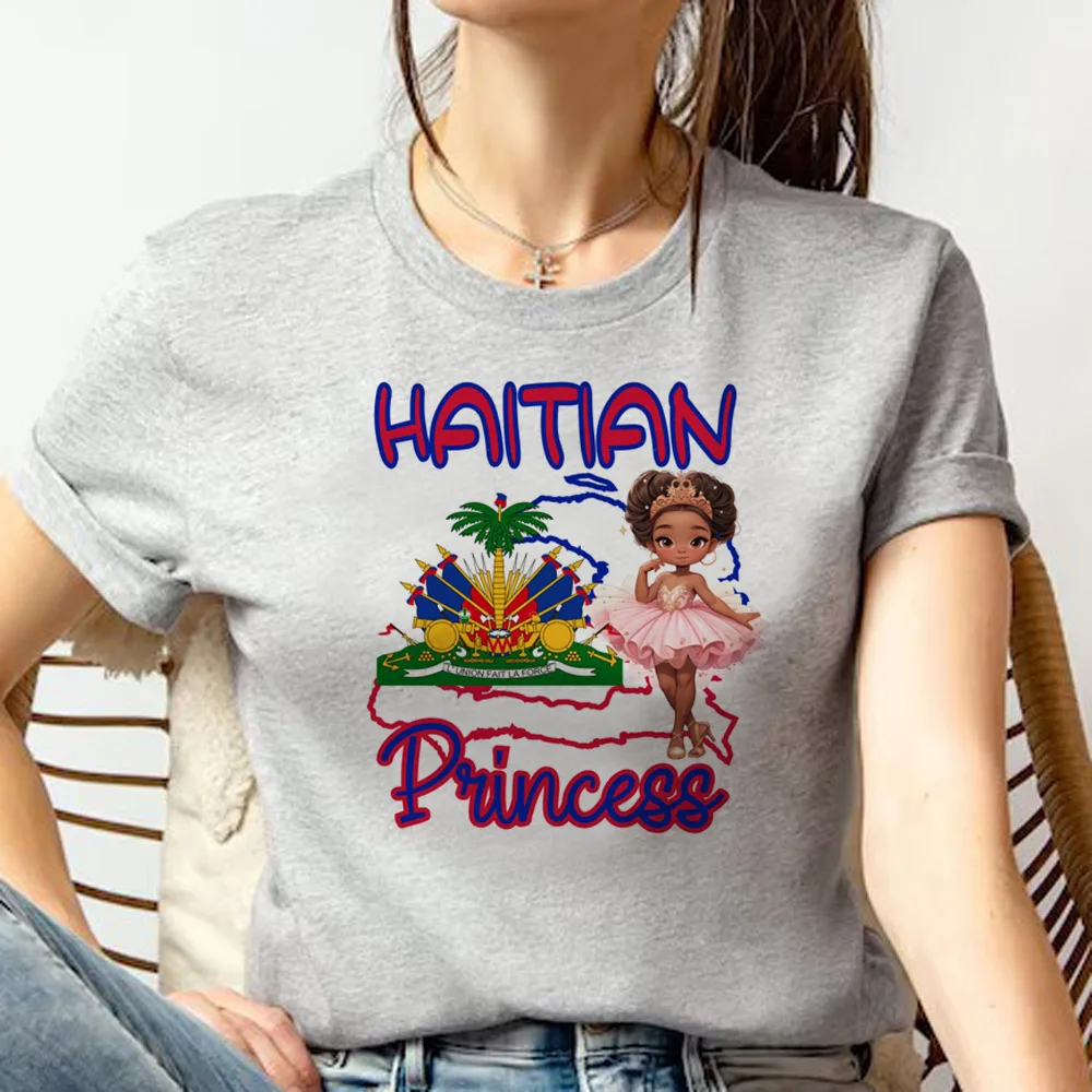 Haiti tshirt women funny comic designer t shirt girl graphic 2000s y2k clothes