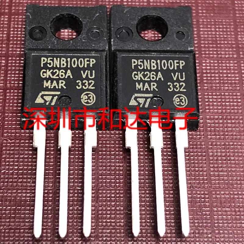 

Original 5pcs/ P5NB100FP STP5NB100FP TO-220F 1000V 5A