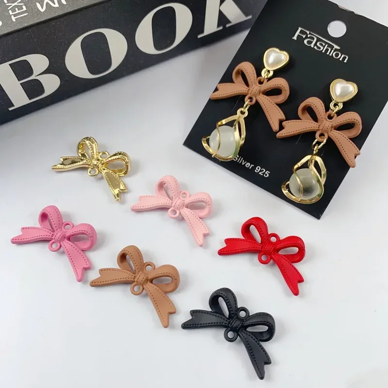 10pcs butterfly pendant connectors bow alloy pendants jewelry connectors handmade necklace earrings diy jewelry making findings