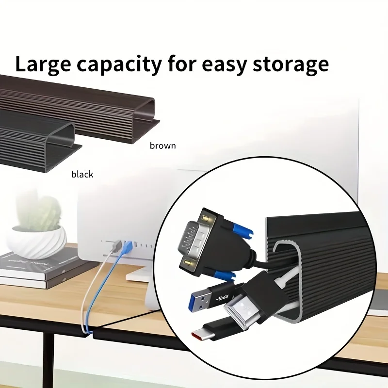 1PC Under Desk Cable Management Channel Desk Cable Organizer Cable Management Accessories Management Tray