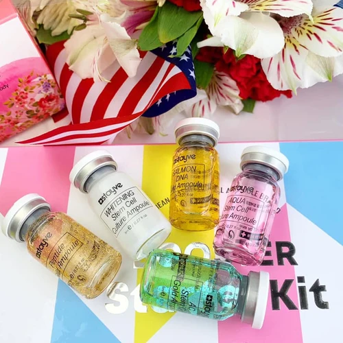 한국 스테이브 BB 크림 CC 글로우 초보자 스타터 키트, 펩타이드 보습 히알루론산 에센스, 페이셜 스킨 케어 뷰티, 8ml