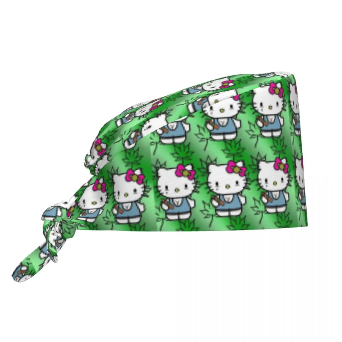 

Custom Hello Kitty Cat Anime Working Cap Surgical Hats Women Men Operating Room Cap Nursing Cap Lab Works Hat