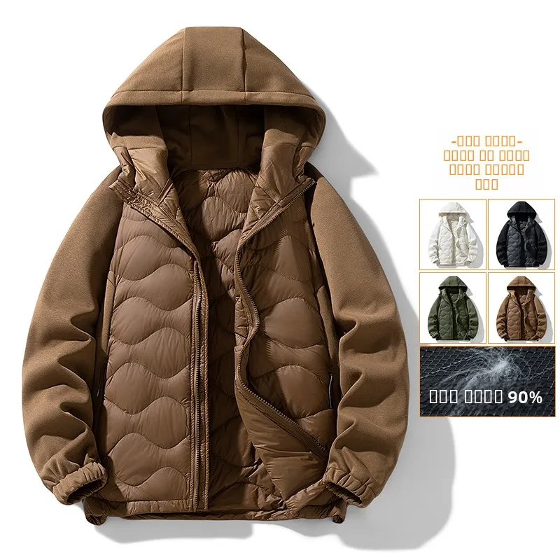 

Faionable ort Men's down Jaet Warm Student Outerwear Polyester Fiber Eco-friendly Material Outdoor Sport Cam Hiking...