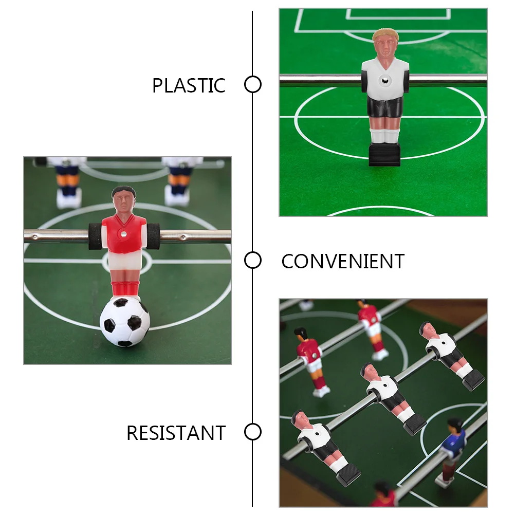 

10 Pcs Table Football Machine Soccer Replacement Foosball Toys Plastic Players Accessories Tabletop Game