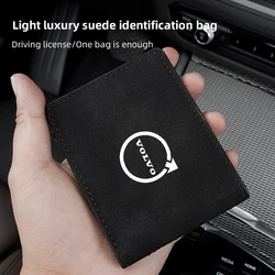 Universal  Car Driver License Suede Leather Bag For New Volvo Rdesign AWD S80 XC90 V60 T6 V50 XC60 S70 V90 S90 V40 S40 V70 S60