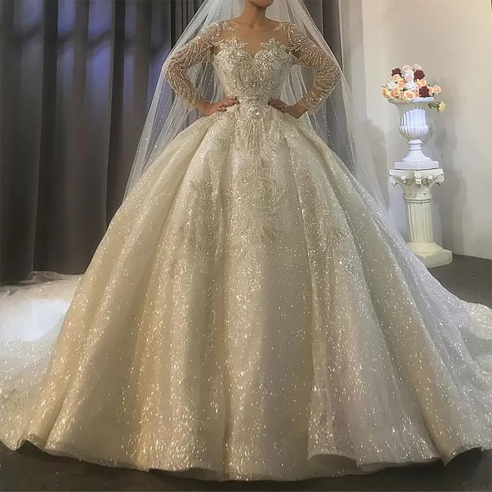 

Роскошные милые расшитые блестками бисером на шнуровке трапециевидные свадебные платья невесты свадебные платья по индивидуальному заказу