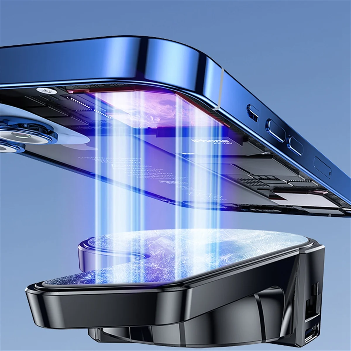 

A002 Semiconductor Phone Cooler with Back Clip Cellphone Radiator Cooling Fan Enhanced Heat Dissipation Back-Clip Magnetic