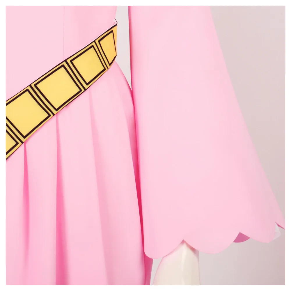 Anime Womens Nefertari Roler Cosplay Costume  Pink Cloak Dress Wig Princess Maid Dress Halloween Christmas Outfit - view 4