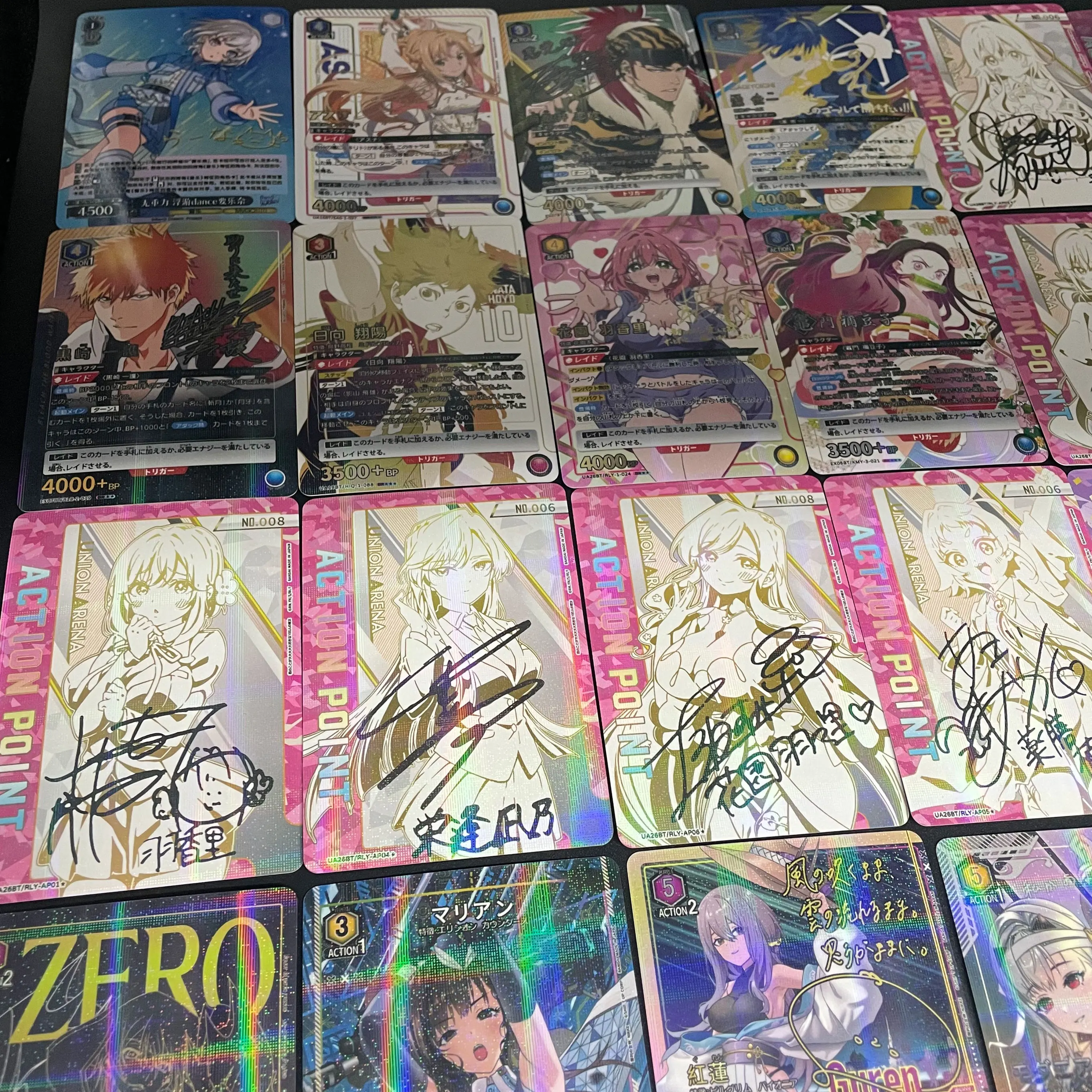 การ์ดโฮโลกราฟิกแบบทำเองสไตล์ผ้าพันแผล UA  ไอจิโกะ คุโรซากิ โอริฮิเมะ อิโนะอุเอะ อาสึนะ ซากิ ฮานาโซโนะ  คอลเลคชั่นการ์ดโฮโลสี