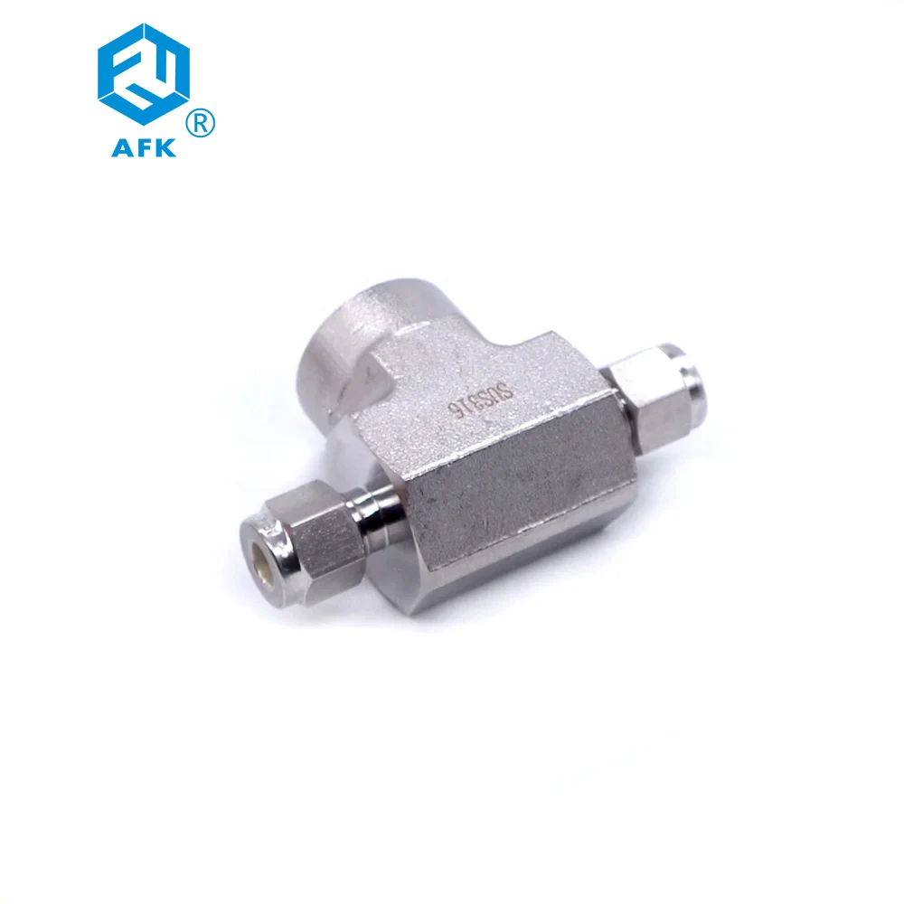 6 mm Rohr x 1/8 Zoll G Innengewinde x 6 mm Rohr Rohrverschraubung Kompressionszweig-T-Stück Rohrverschraubung Doppelzwinge-Innenzweig-T-Stück