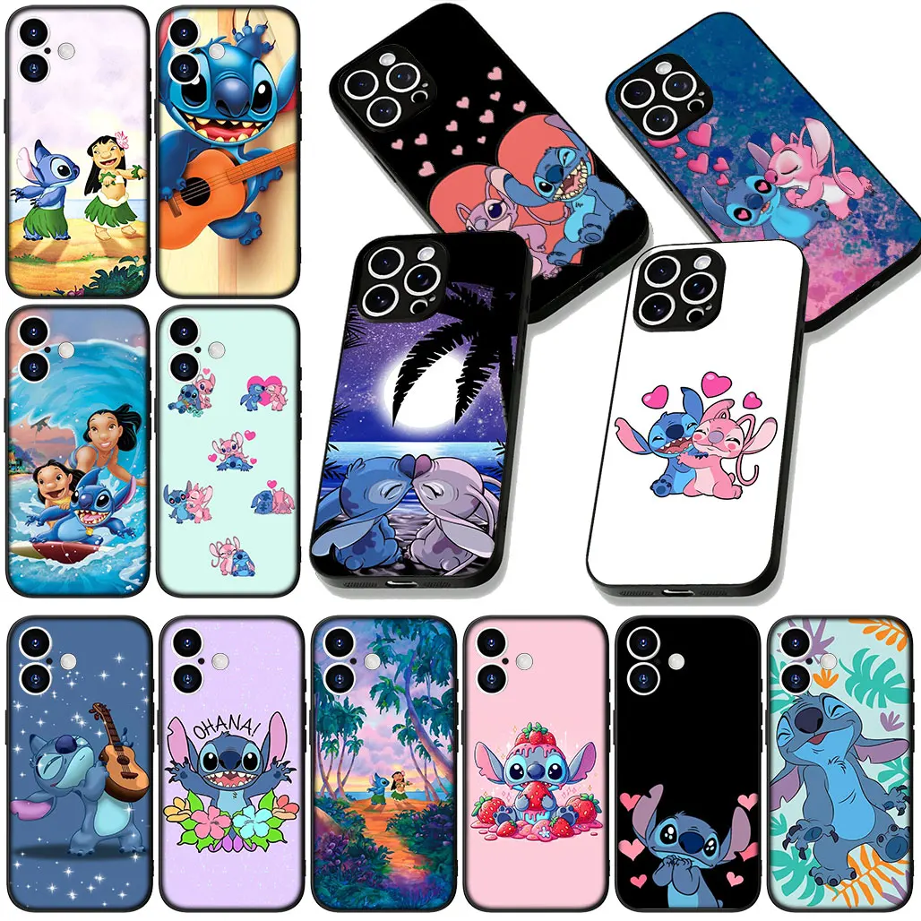 Чехол для телефона Lilo Cartoon S-Stitchs, чехол для Apple iPhone 17 16 14 15 Pro Max Plus 15 + 16E XR ProMax, защитный чехол для воздуха