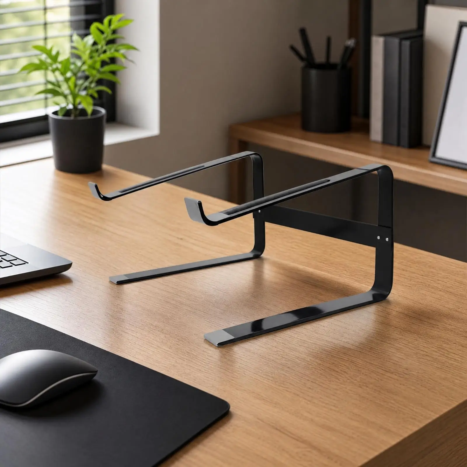 Elevated Laptop Stand with Non-Slip Feet Ergonomic Aluminum Laptop Stand Ventilated Holder for Home Office, Study Area, Gaming