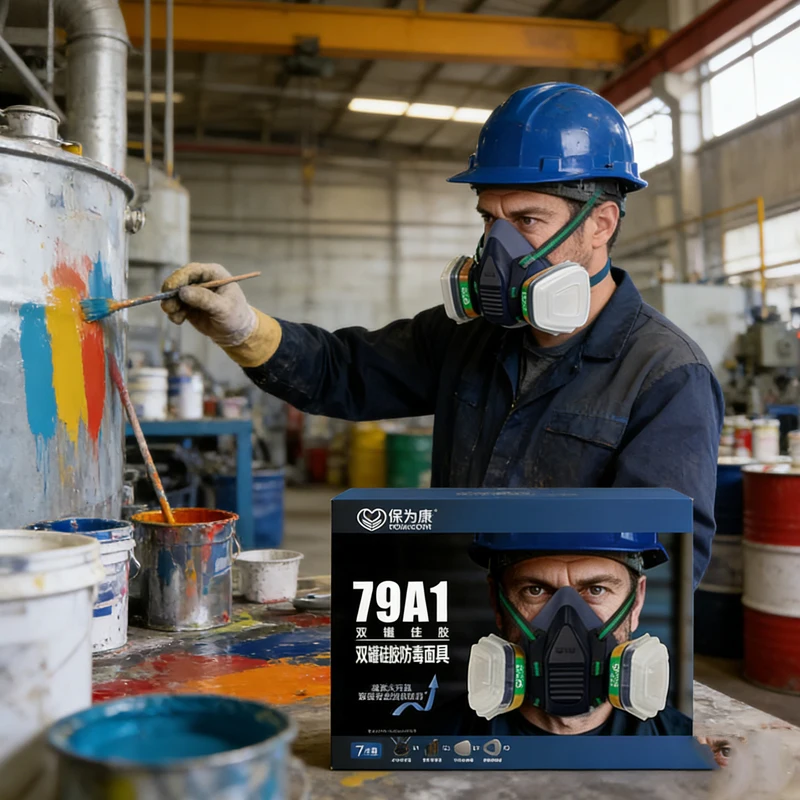 

1pcs Half Full Face Dust Gas Mask Safety Protection Respirator Industrial Paint Spray Chemical Organic Vapor Filters Accessories