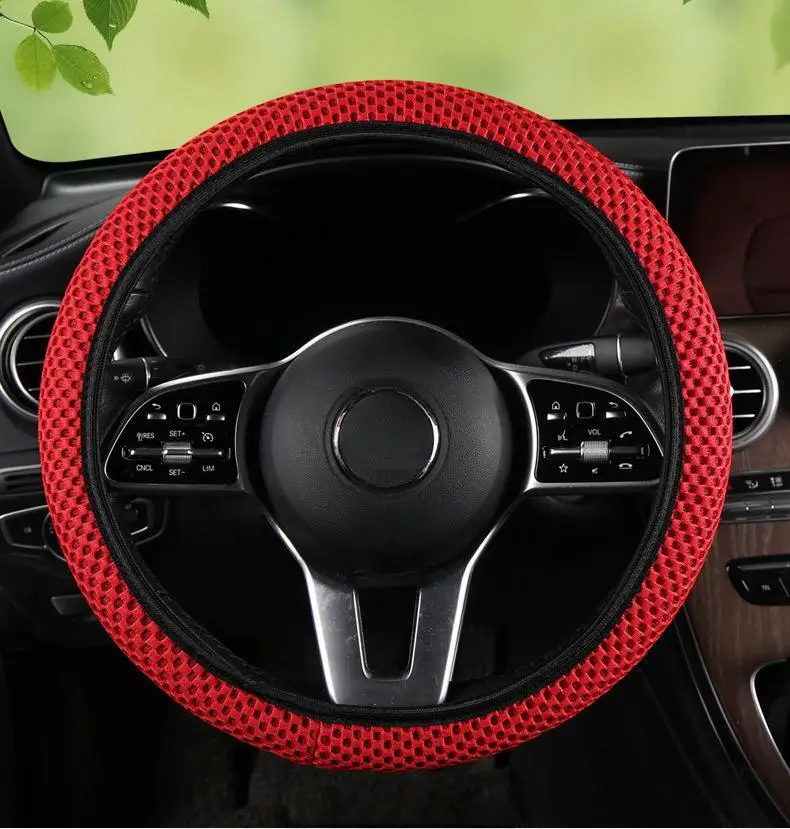 1PC Ice Silk Steering Wheel Cover is Comfortable, Breathable, Anti slip, and Wear Resistant, Suitable for All Models