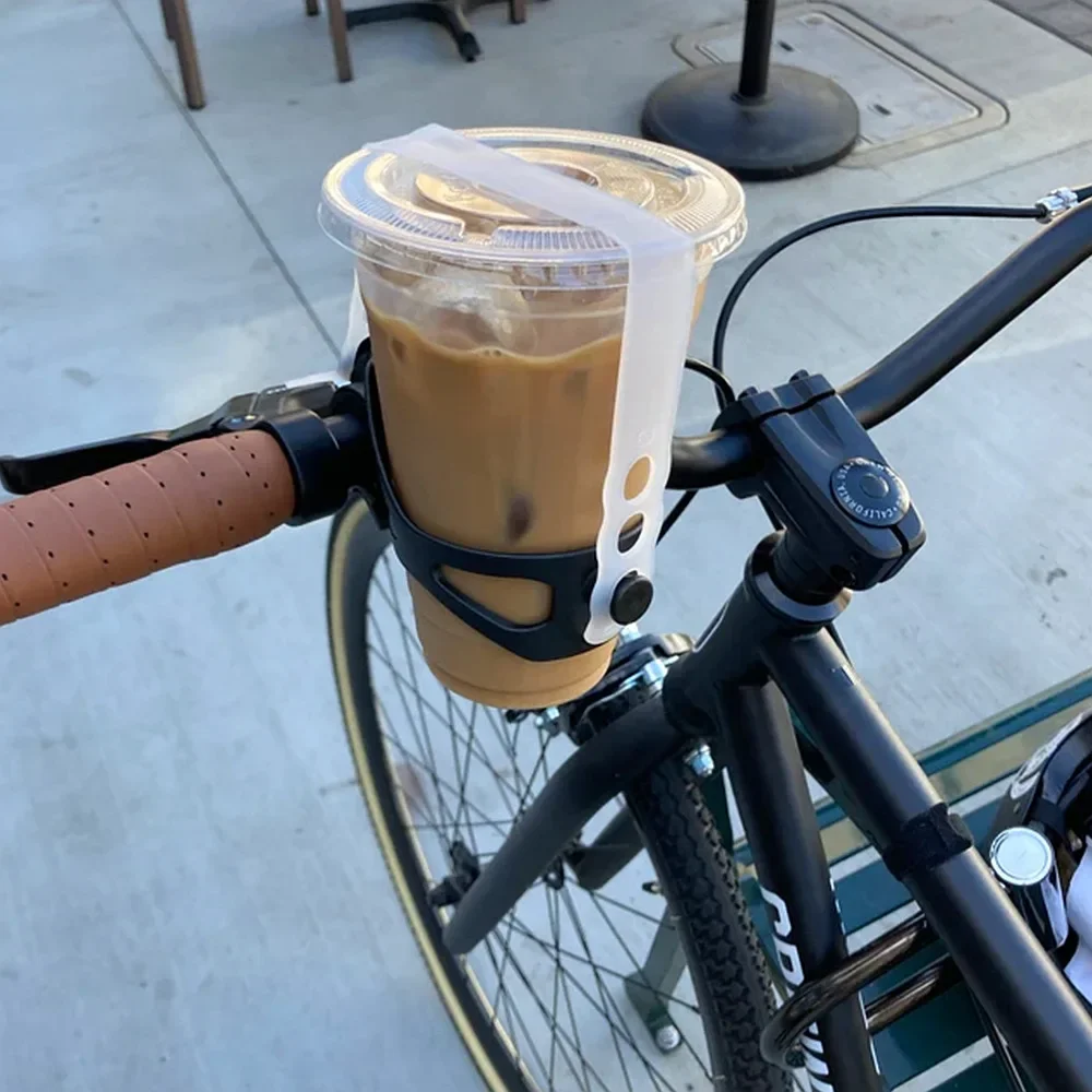 Soporte para taza de manillar de bicicleta Vintage, soporte multiusos para café/té/botella para ciclismo, portavasos de agua para bicicleta urbana