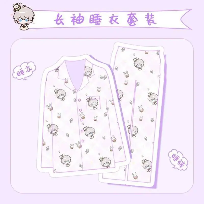 الحب والمساحة العميقة تأثيري سيلوس رافاييل زين كاليب ربيع الخريف بأكمام طويلة باماس ملابس المنزل بلايز السراويل ازياء