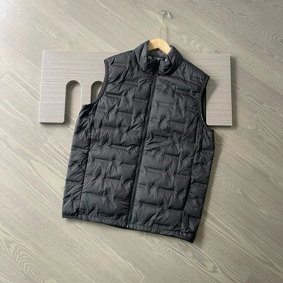 M5800 Chaleco de plumón para hombre, chaqueta informal de invierno sin mangas, chaleco de pato ligero, abrigo de moda, nuevo, versátil para uso diario