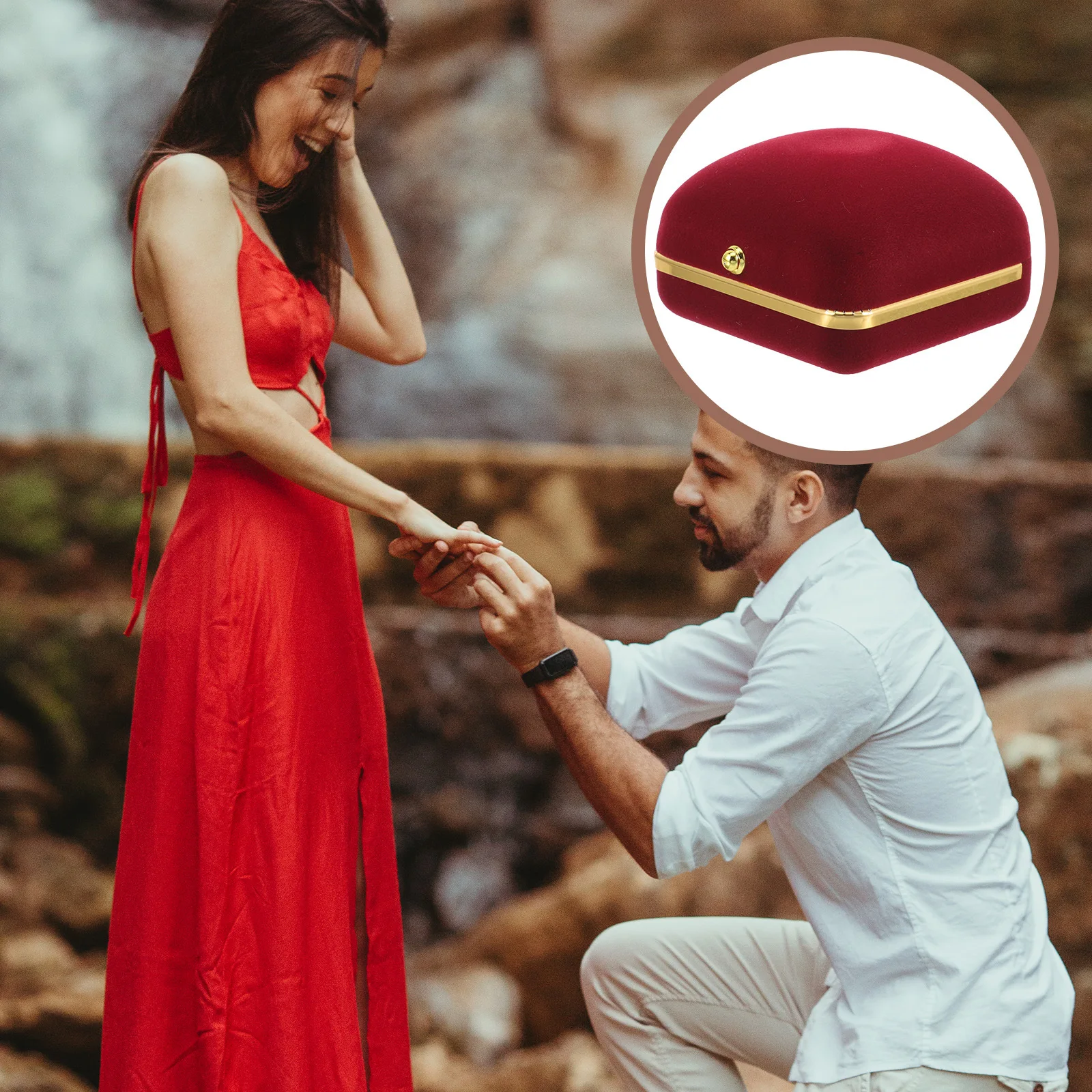 

Jewelry Box Ring Holder For Engagement Wedding Ceremony Proposal Small Gift Box For Ring Earring Organzier