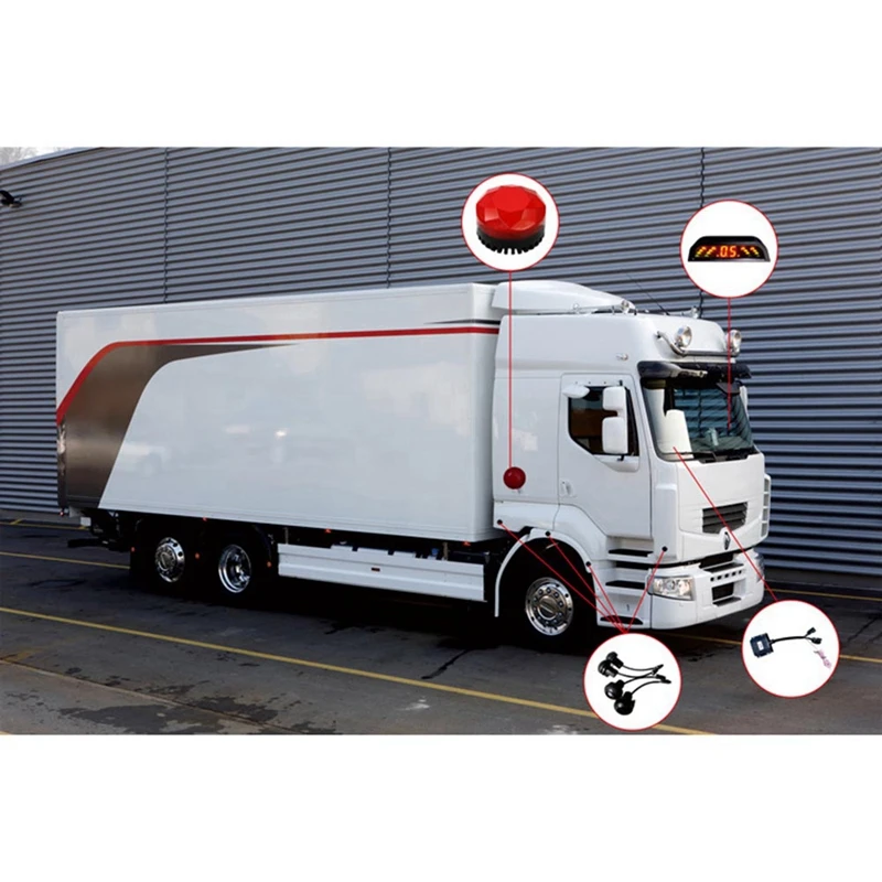 Newfor Truck Left Or Right Side Available Parking Sensor With Voice Alarm 4 Alarm Beep Show Distance On Display Sensor