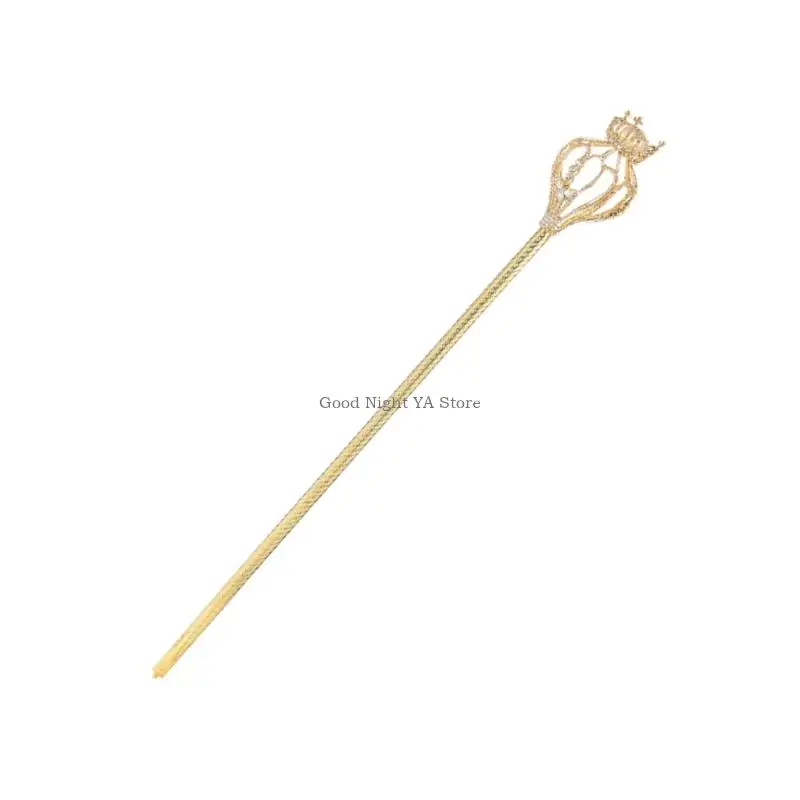 ปฏิบัติ Magicked Scepter สำหรับเด็กปาร์ตี้เวทีแสดงเครื่องแต่งกายอุปกรณ์เสริมประกาย Rhinestones ทองแดง