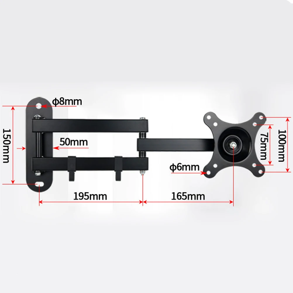 

Brackets Monitor Stand Wall Mount Support Frame Hanging for 10-27 Inch LED Black LCD