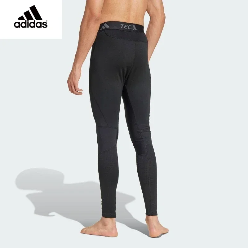 Adidas Men TECHFIT Compression Tights Cold.Rdy Fitness Gym Running Training Long Yoga Pants Sweat Wicking Active Trousers IN5582