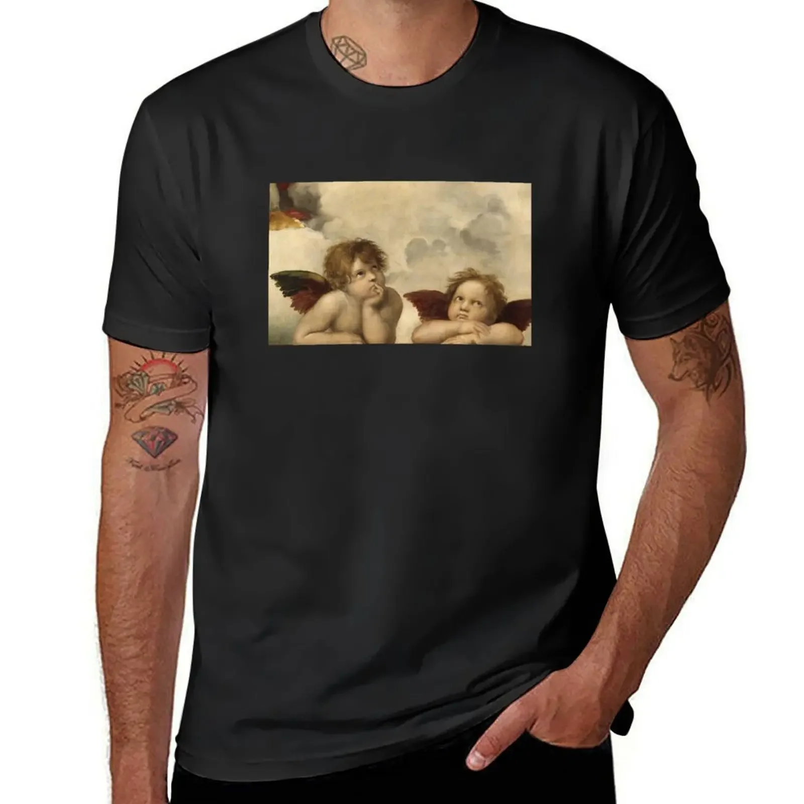 

sistine madonna group of angels T-Shirt graphic t shirt vintage cute tops plain t shirts men