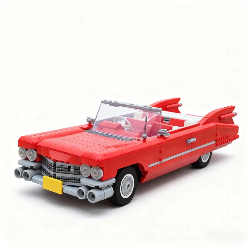 1458 stücke MOC Cadillac Serie Cabrio Icons Modell Bausteine Architektur Weihnachten Geschenke Spielzeug Kreative Bildung