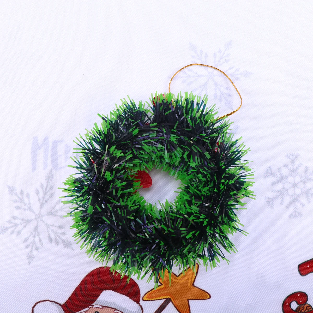 

Yardenfun Mini Christmas Wreath for Front Door Holiday Grapevine Decoration Small Xmas Party Home Indoor Outdoor Hanger