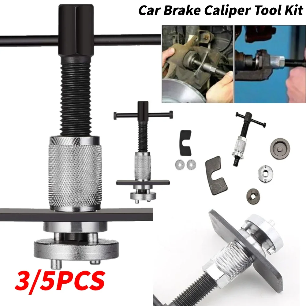 3/5Pc Car Brake Tools Kit Universal Disc Brake Pad Caliper Separator Piston Rewind Tools Auto Car Repair Kit Brake Calipers Tool