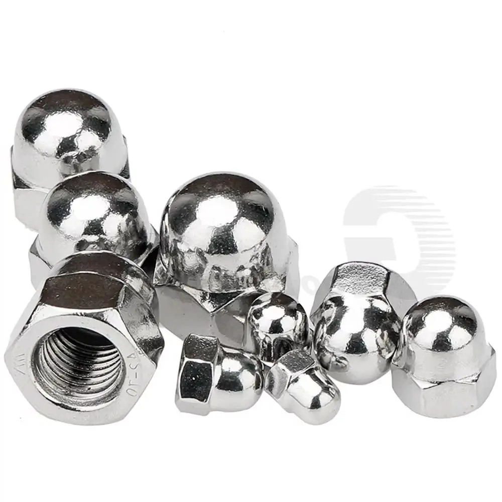 

2/5Pcs Acorn Nuts UNC 6# 8# 10# 1/4 5/16 3/8 1/2 Inch A2 304 Stainless Steel Dome Acorn Cap Nut Blind Hole Caps Covers