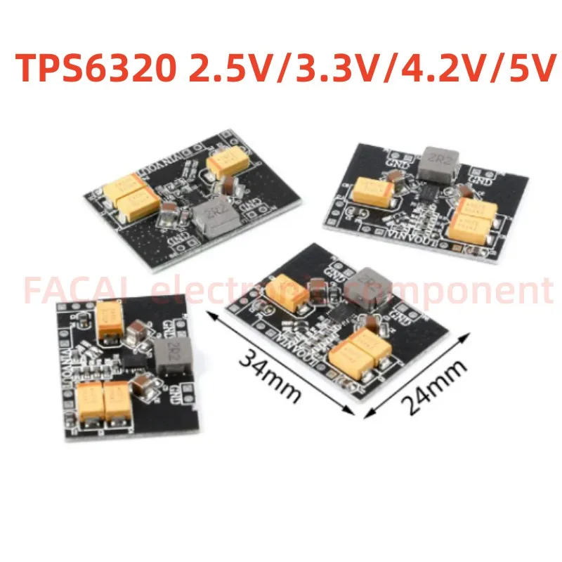 

TPS63020 Automatic Buck-boost Step up Down Power Supply Module 2.5V 3.3V 4.2V 5V Lithium Battery Low Ripple Voltage Converter