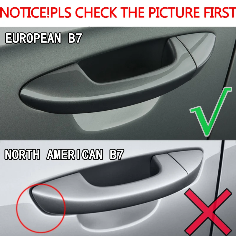 Chrome 2Pcs Rear View Mirror Covers 8Pcs Door Handle Covers Trim For VW Passat B7 European Model 2011 2012 2013 2014 CC 09-12