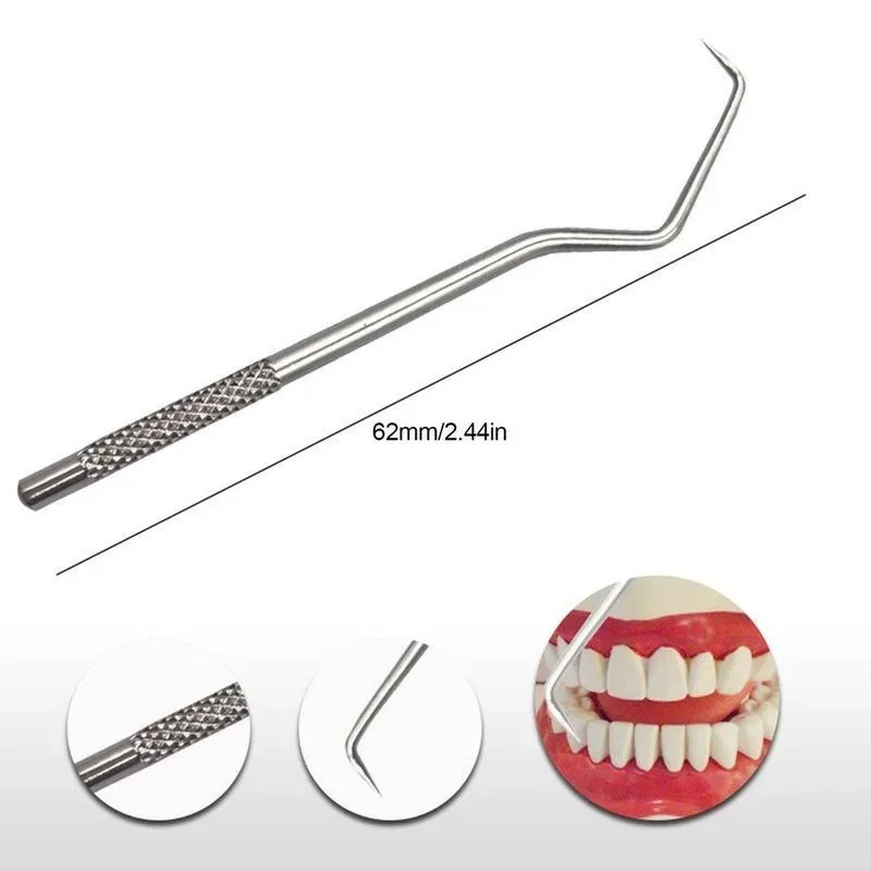 7Pcs Stainless Steel Toothpick Set Portable Oral Cleaning Tools Tooth Flossing Artifact Outdoor Picnic Camp Reusable Toothpick