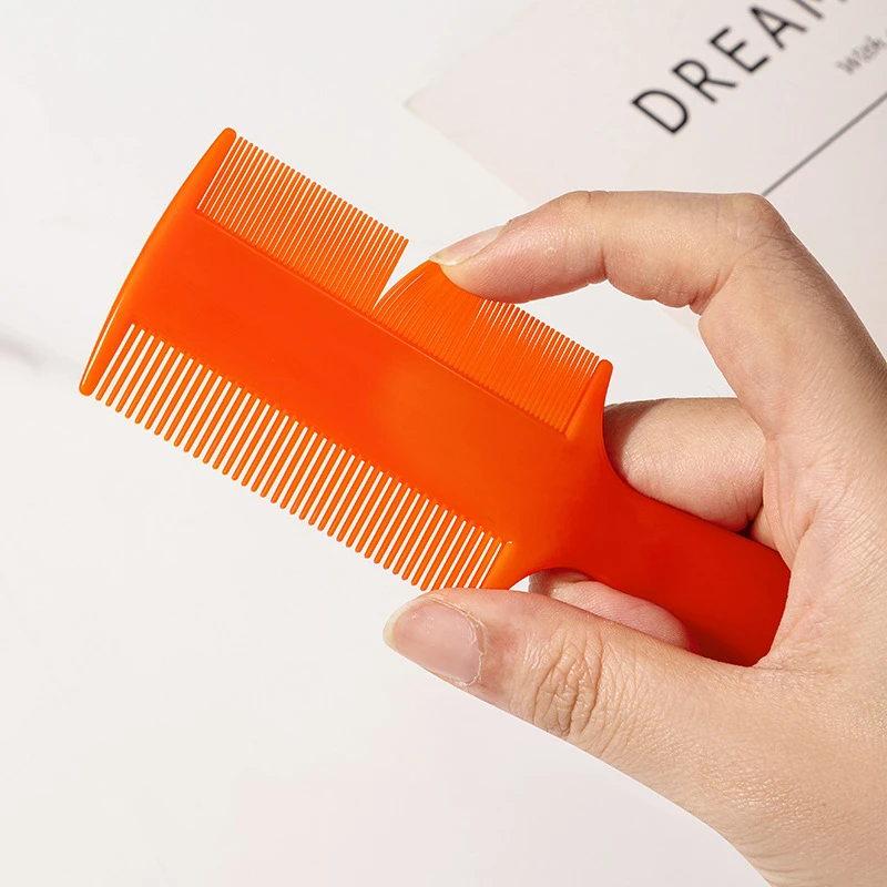 مشط القمل على الوجهين، تدليك فروة الرأس ذات الأسنان الدقيقة، شبكة إزالة البراغيث الاحترافية، مشط كثيف جدًا، خاص للشعر المستعار الحقيقي