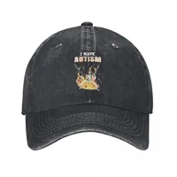I Have Autism Funny Skeleton Meme Baseball Caps Outfit Retro Distressed Denim Sun Cap for Men Women Outdoor All Seasons Travel