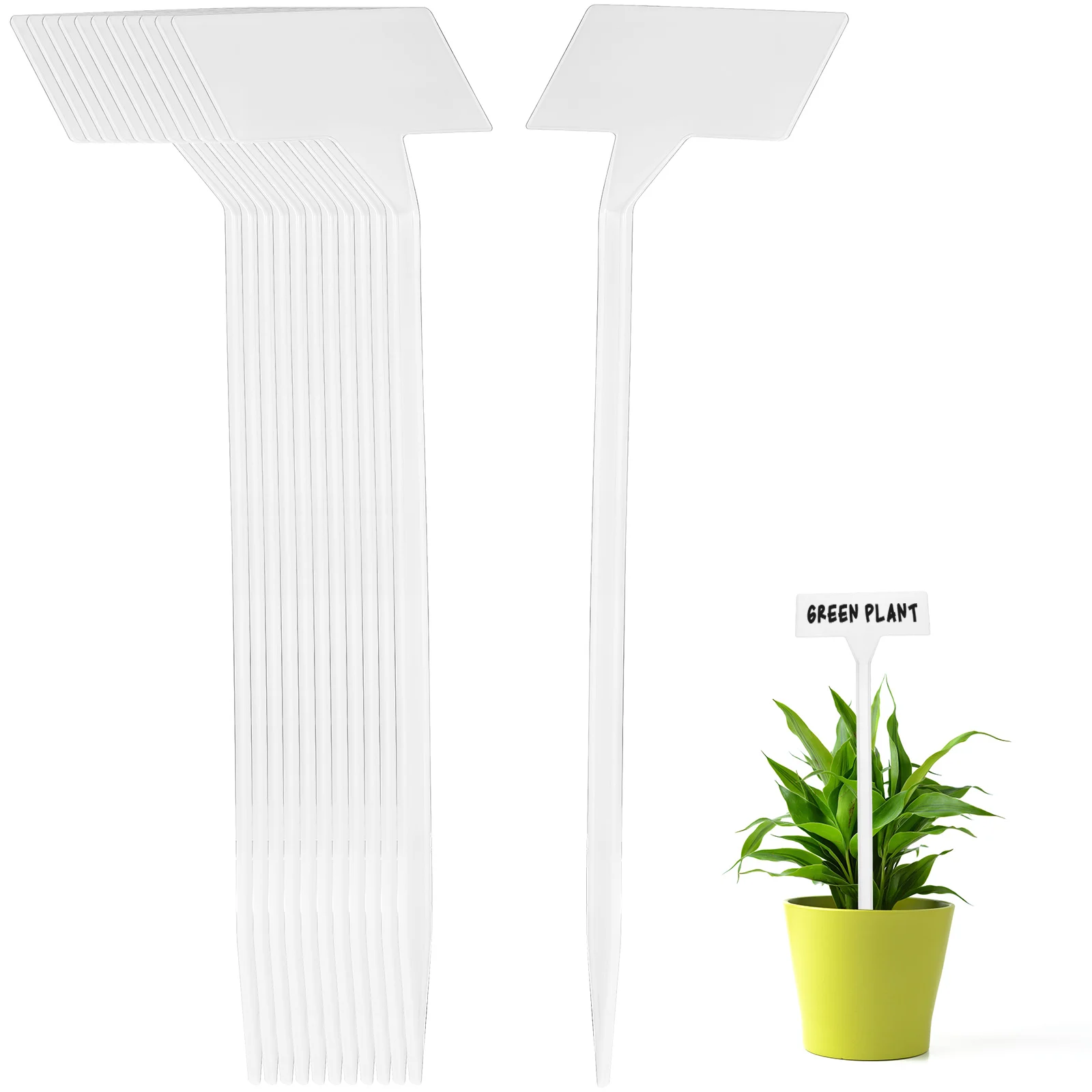 

35 Pcs White Plastic Lattice Labels 30CM Decorative Plant Markers Garden Stake Tags Easy Read Durable Outdoor Indoor Use