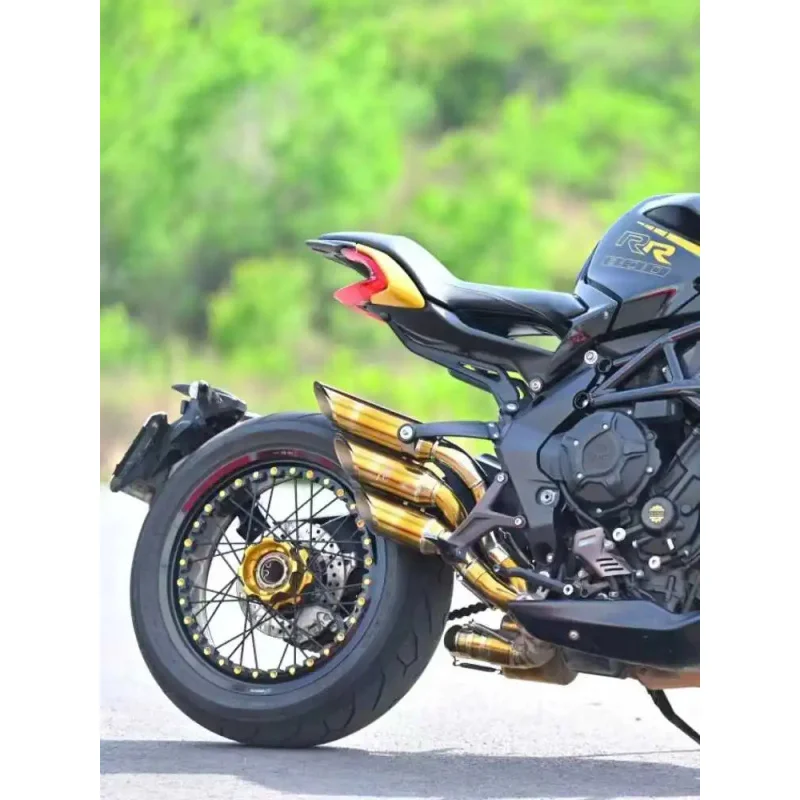 Full Racing Titanium Alloy Exhaust System for MV Agusta Brutale 800 Dragster 800 F3 2018 3