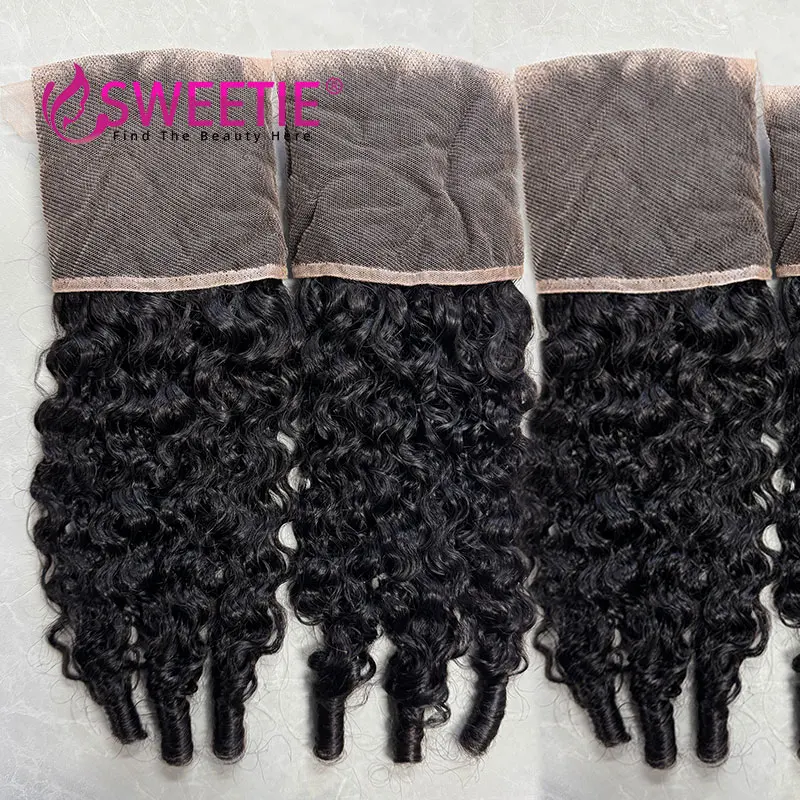 12A Burmese Pix Curly 13x4 Frontal Remy Human Hair Extensions Brazilian Transparent Curly Hair Lace Closure Natural Color