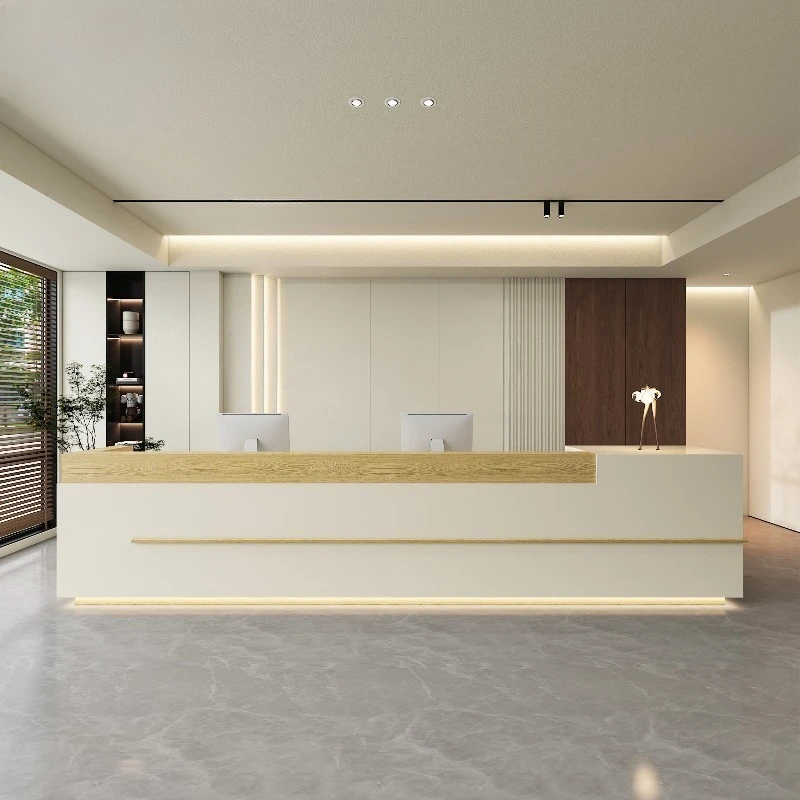 Unique Minimalist Reception Desks Company Simple Aesthetic Modern Reception Desks Design Luxury Mostrador Commercial Furniture
