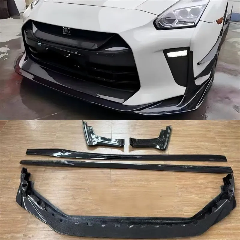

For Gtr R35 2017-2022 Reai Carbon Fiber Bumper Front Lip Side Skirts Baojiao Spoiler Car Accessories Refit Decoration Body Kit