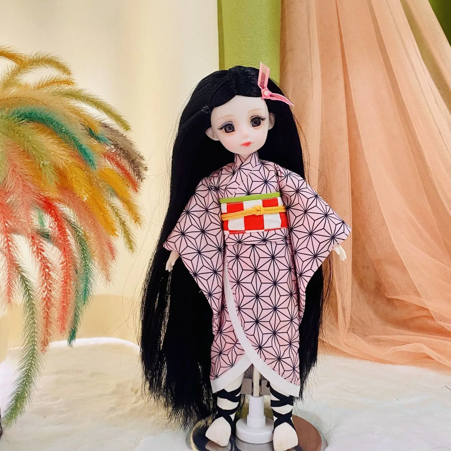 Demon Slayer Inspired Doll Uniform Suit for 30Cm 1/6 Scale Doll, Black Combat Style Full Set Doll Outfit, No Doll Included
